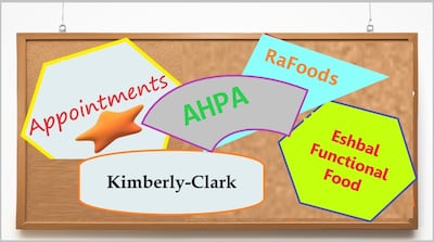 US Consumer Health People Moves: AHPA Awards, Kimberly-Clark CIO, RäFoods, Eshbal