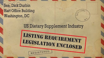 Durbin Has Tianeptine Reaction: Refiles Bill Requiring Registration Of Dietary Supplements